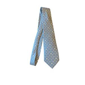 Hermes Mens Blue Animal Pattern 100% Silk Tie Made In France Designer Easter